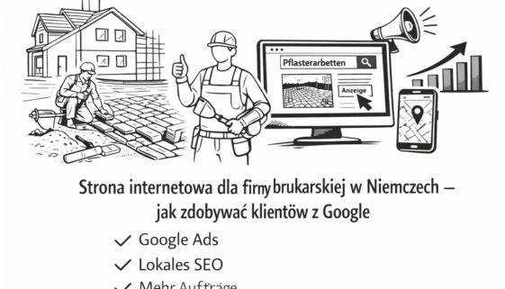Strona internetowa dla firmy brukarskiej w Niemczech – pozyskiwanie klientów z Google dla usług Pflasterarbeiten, lokalne SEO i reklamy Google Ads