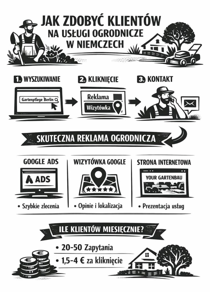 jak zdobyć klientów na usługi ogrodnicze w Niemczech
