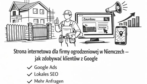 Strona internetowa dla firmy ogrodzeniowej w Niemczech – pozyskiwanie klientów z Google dla usług Zaune, lokalne SEO i reklamy Google Ads