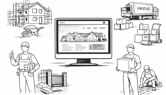 Firma usługowa w Niemczech i jej strona internetowa – wizualizacja usług budowlanych, ogrodzeniowych, brukarskich i przeprowadzkowych dostępnych online